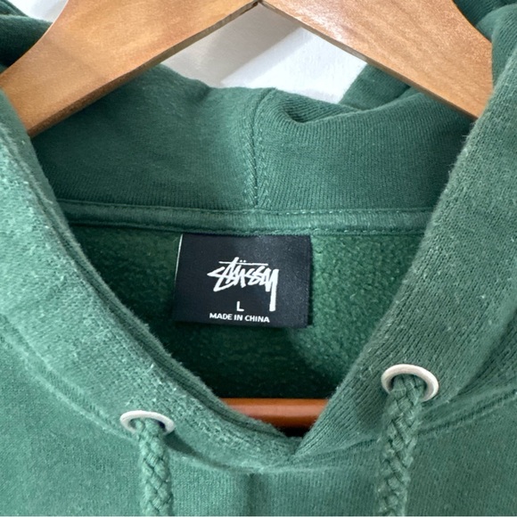 Stüssy Helvetica Spread App Hoody – Dark Green | Men’s Large - Picture 4 of 9